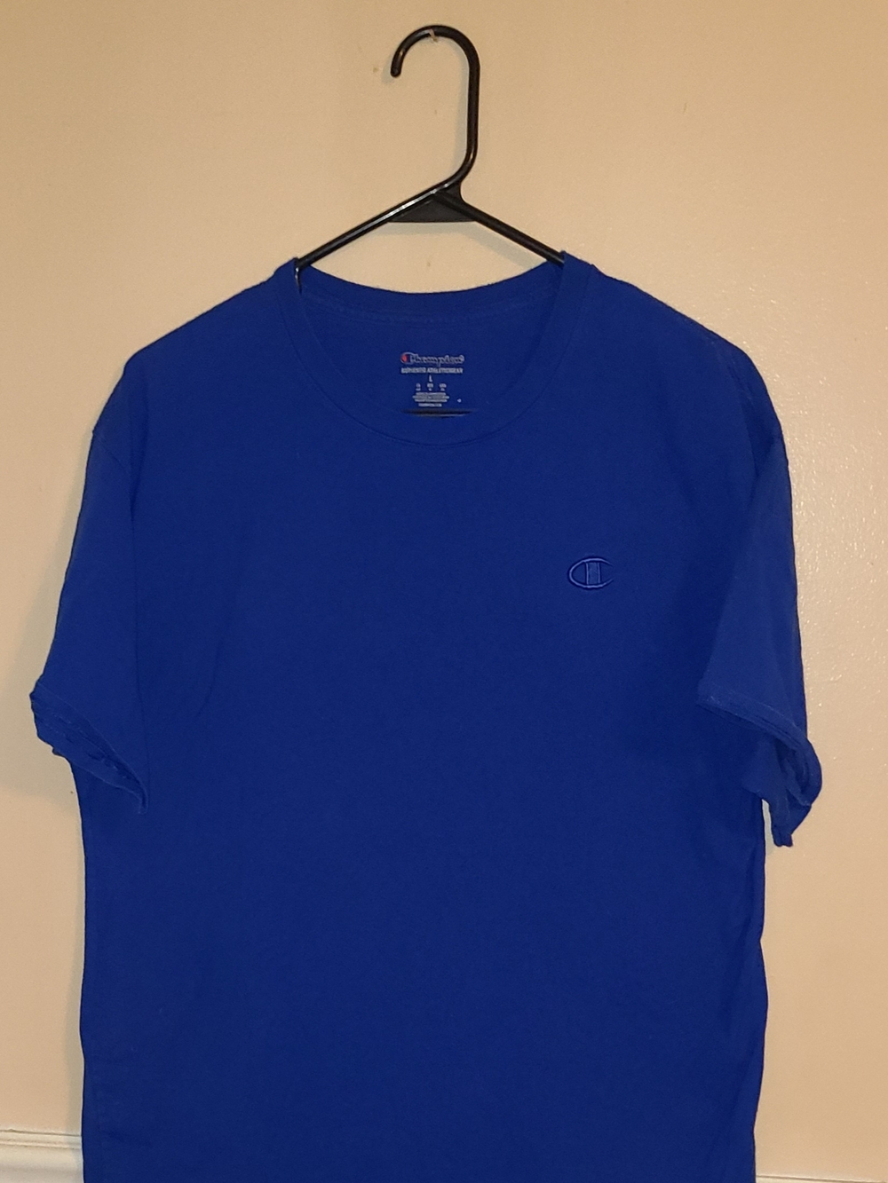 Mens Champion T-Shirt Size Large Blue